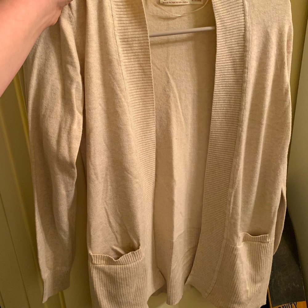Faded glory cream cardigan